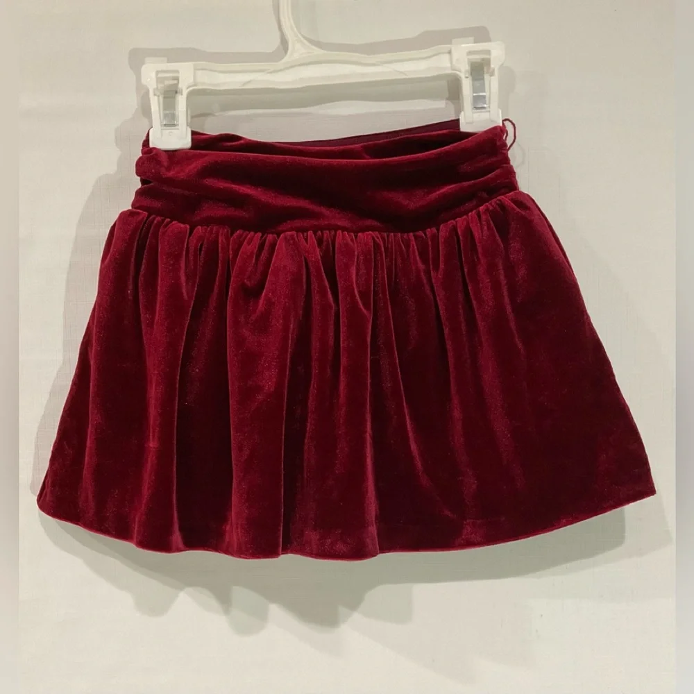 🌺🌺🌺RAPH LAUREN Girl’s Layered Draped Waist Velour Skirt, 24 mo